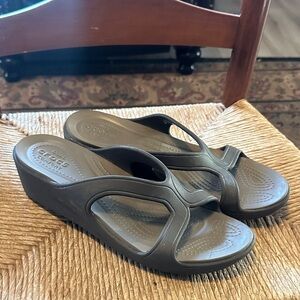 CROCS Women's brown Wedge Sandals